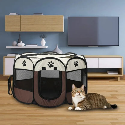 Foldable Portable Pet Cat Dog Kennel: A Spacious and Comfortable Shelter for Your Furry Friends