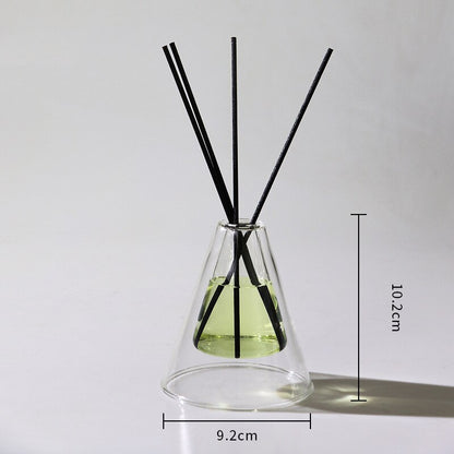 Modern Colorful Abstract Handcrafted Double-Layer Glass Vase for Hydroponic Plants and Flowers