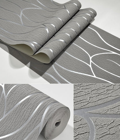 Modern Geometric 3D Wall Covering Non Woven Textured Wallpaper For TV Background Living Room Bedroom Home Interior Styling