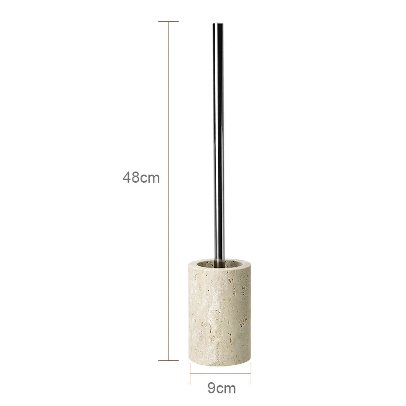 Solid Travertine Marble Bathroom Accessories – Natural Beige Stone Soap Dispenser, Tissue Box, Toilet Brush Holder, Soap Dish, Reed Diffuser & Vanity Tray