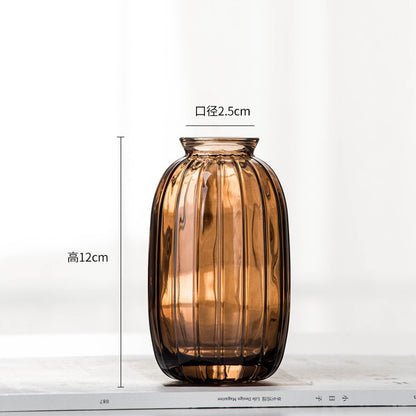 Mini Hydroponics Simple Stained Glass Vase For Simple Flowers or Aromatherapy - A Modern Stylish and Elegant Home Decor Piece