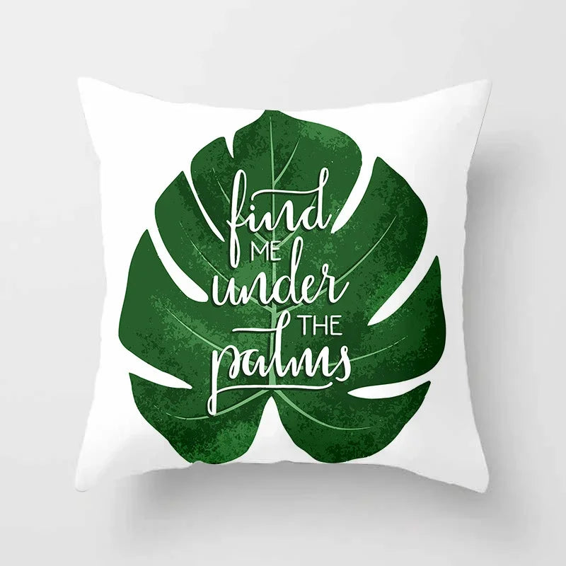 Tropical Leaf Cactus Monstera Cushion Cover: Vibrant, Nature-Inspired Decorative Pillowcase for a Relaxing Atmosphere