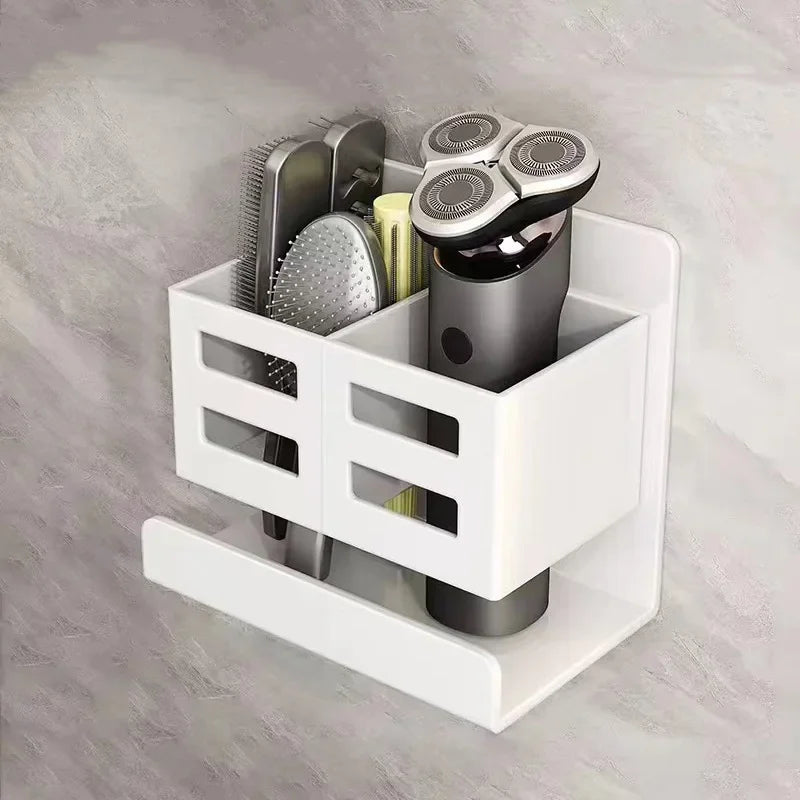 Multifunctional Washbasin Storage Rack – No Drilling Required - Sleek Wall Organizer for Toothbrushes, Razors & Bathroom Supplies