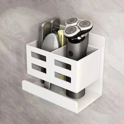 Multifunctional Washbasin Storage Rack – No Drilling Required - Sleek Wall Organizer for Toothbrushes, Razors & Bathroom Supplies