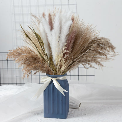 Natural Dried Pampa Grass Bouquet Boho Home Decor Phragmites Bouquet Dried Flowers Bouquet for Wedding Ramadan Decoration 80PCS