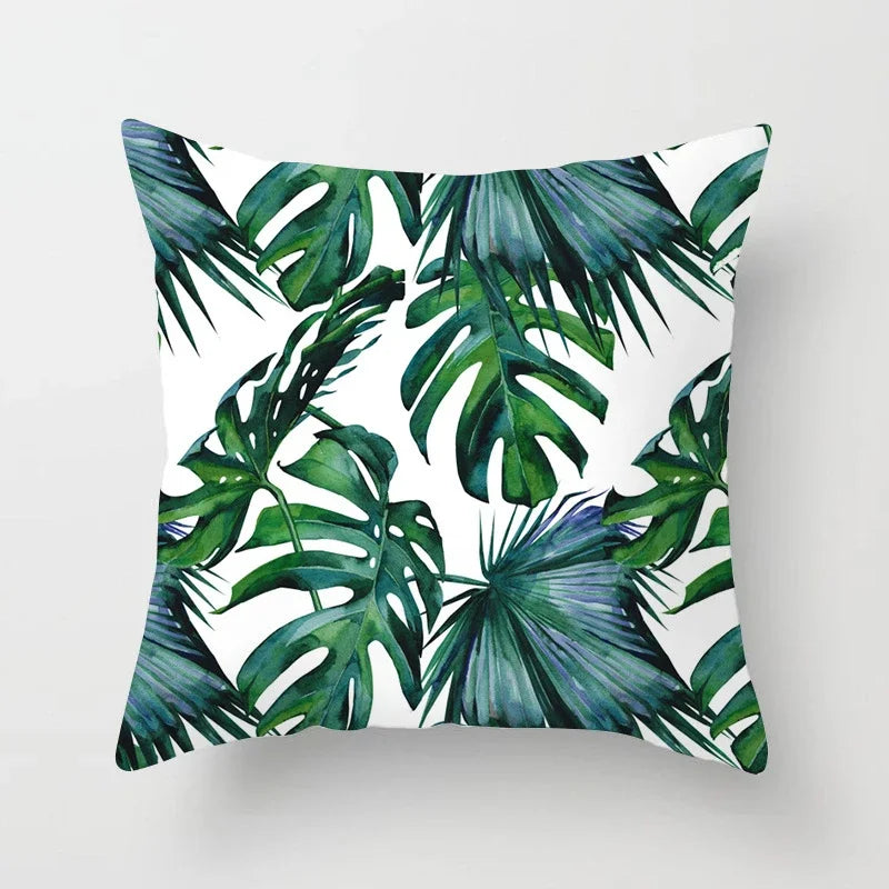 Tropical Leaf Cactus Monstera Cushion Cover: Vibrant, Nature-Inspired Decorative Pillowcase for a Relaxing Atmosphere