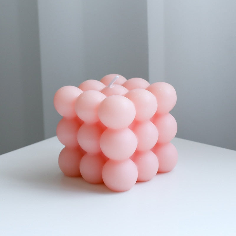 Creative Ball Cube Scented Candles Soy Wax White Geometric Aromatherapy Candles Home Minimalist Nordic Home Decoration