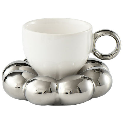 Personalized Mug Silver Ceramic Mug Coffee Cup For Drinking Tea In The Afternoon Nordic Style Teacher Gift