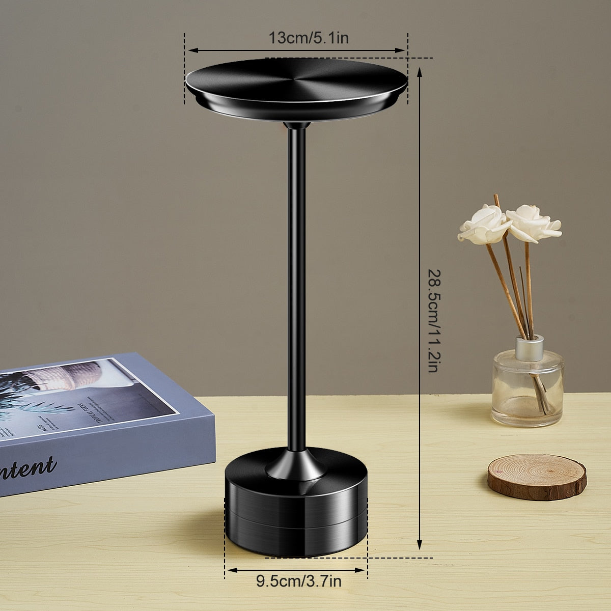Cordless Portable Rechargeable LED Table Lamp Touch Sensor Night Light Reading Lamp For Living Room Coffee Table Cafe Restaurant Table Light