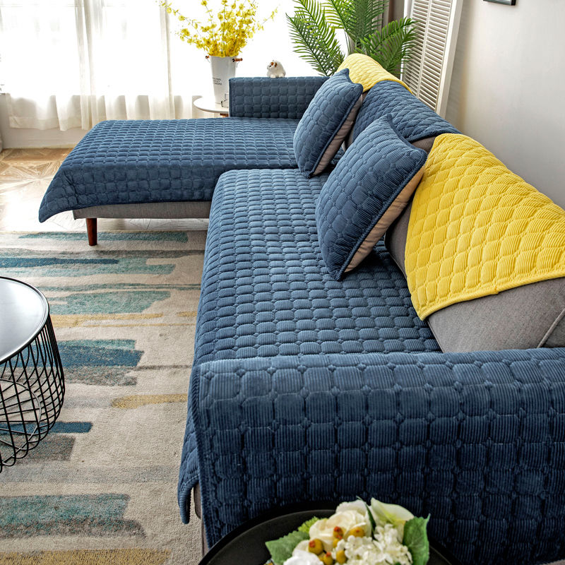 Thick Plush Sofa Cover European Style Universal Sofa Cover Non-Slip Stain Resistant Couch Throw Cover For Sofa Living Room Decor