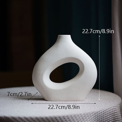 Nordic Ceramic Vase Minimalist Contemporary Scandinavian Design Table Top Home Decoration Accessories