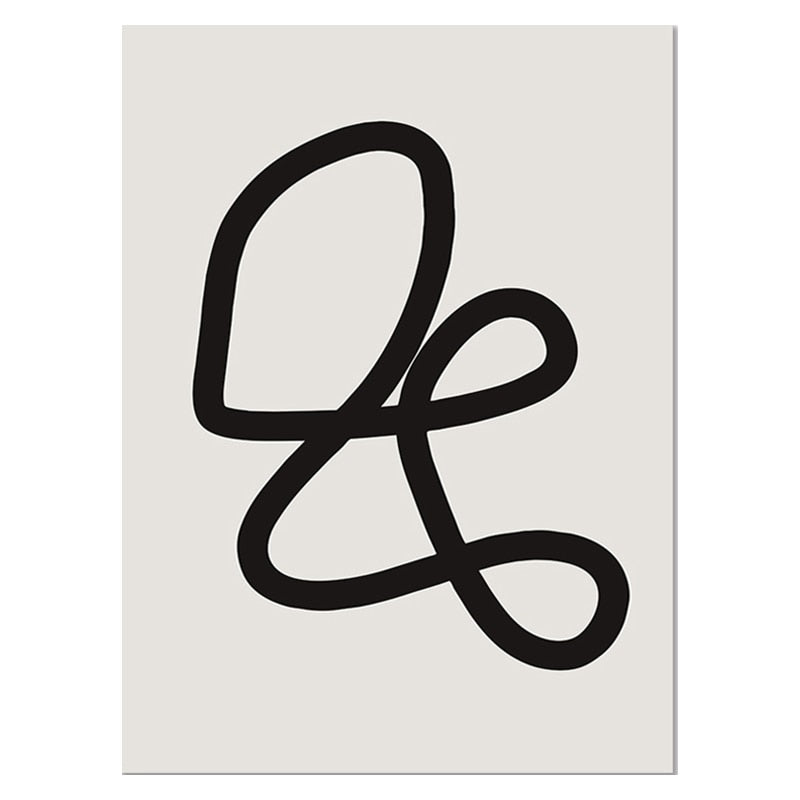 Modern Minimalist Black Beige White Wall Art Fine Art Canvas Prints Abstract Pictures For Living Room Dining Room Bedroom Wall Decor
