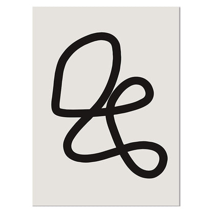 Modern Minimalist Black Beige White Wall Art Fine Art Canvas Prints Abstract Pictures For Living Room Dining Room Bedroom Wall Decor