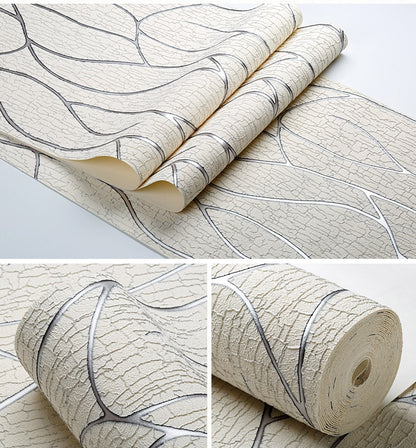 Modern Geometric 3D Wall Covering Non Woven Textured Wallpaper For TV Background Living Room Bedroom Home Interior Styling