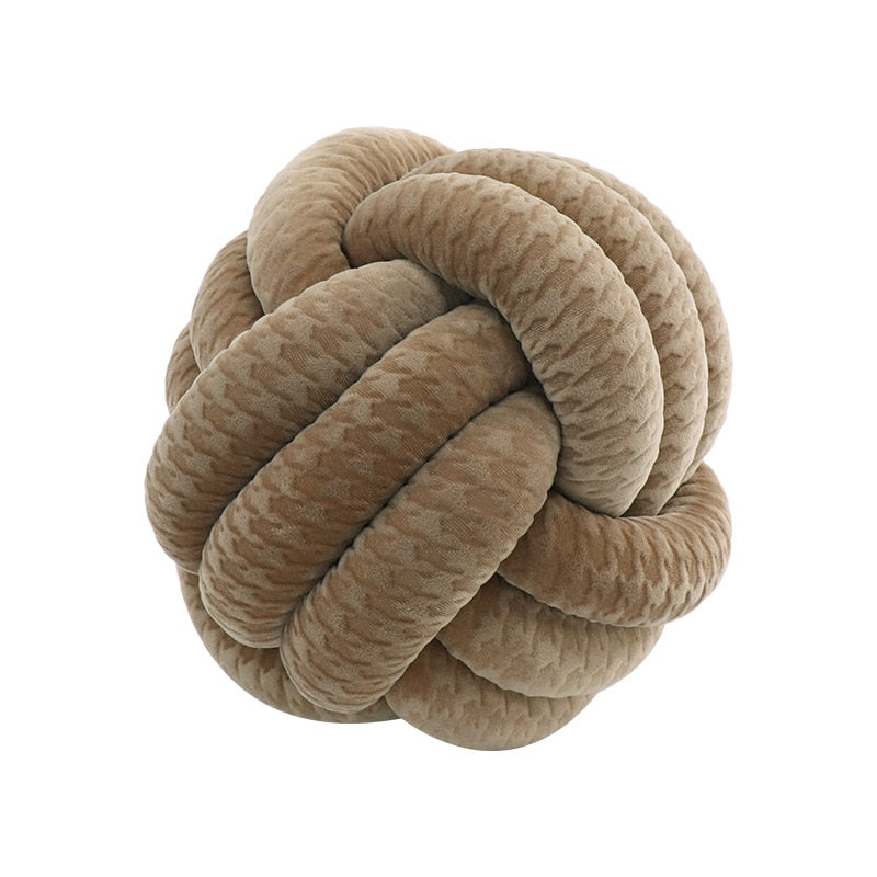 Big Knot Cushion Sofa Throw Pillow Soft Round Handmade Knotted Ball Car Bedding Stuffed Pillow For Bedroom Living Room