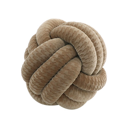 Big Knot Cushion Sofa Throw Pillow Soft Round Handmade Knotted Ball Car Bedding Stuffed Pillow For Bedroom Living Room