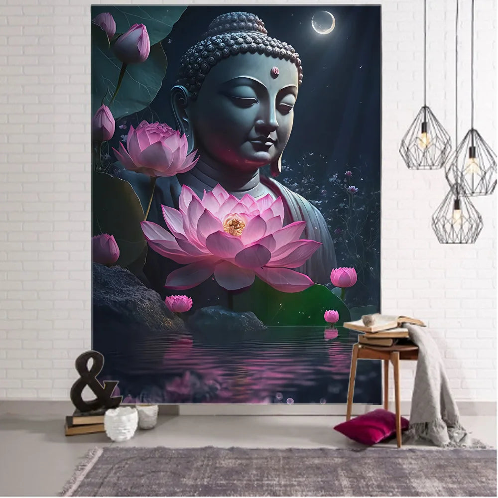 Bohemian Buddha Wall Tapestries High Quality Large Format Hanging Tapestry For Living Room Bedroom Creative Artistic Home Art Decor