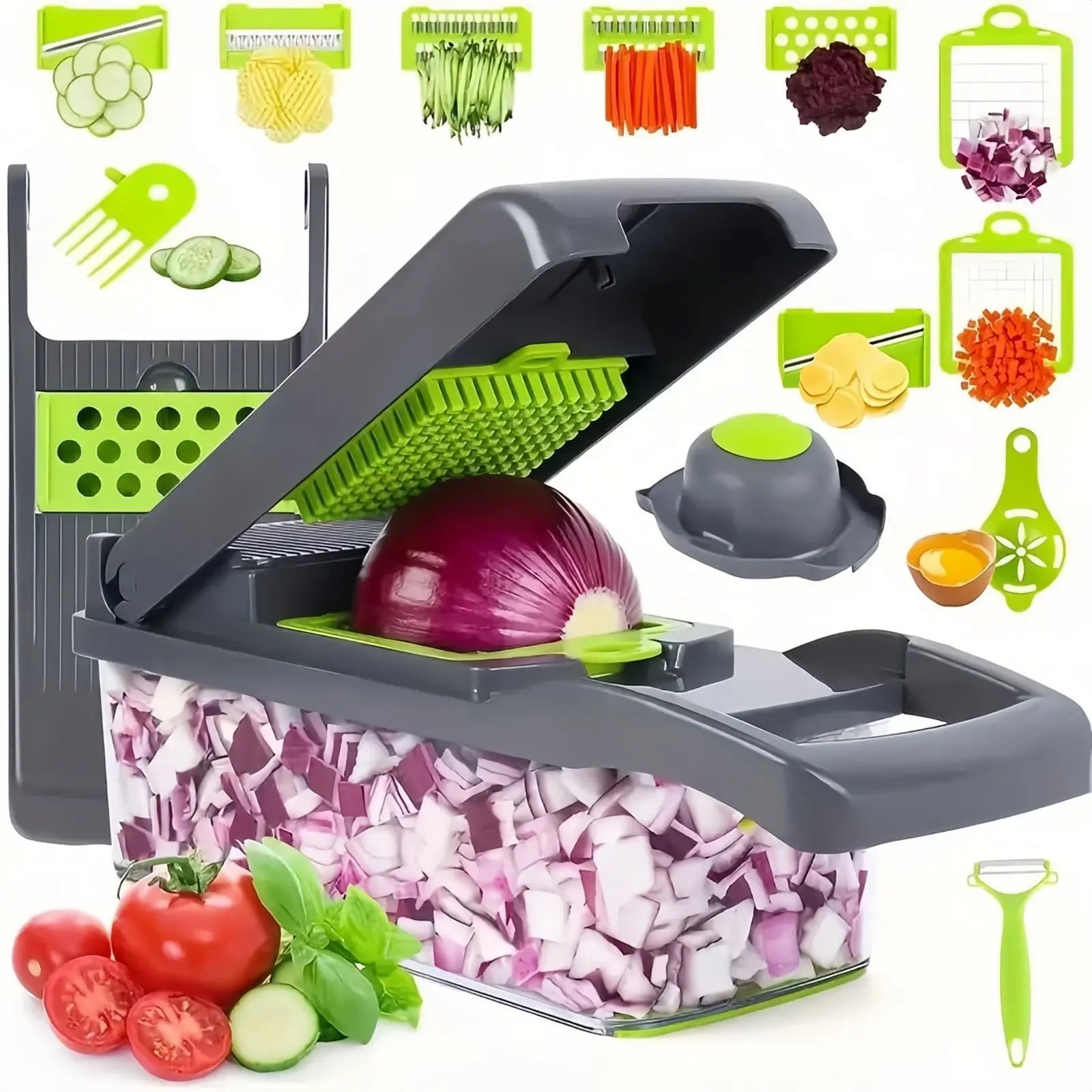 14/16 in 1 Multifunctional Vegetable Chopper: Your Ultimate Kitchen Companion