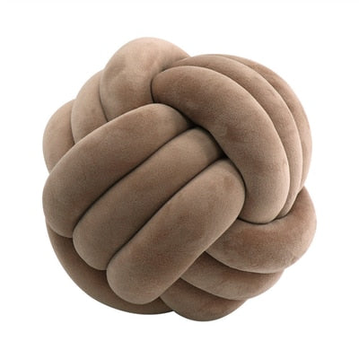 Big Knot Cushion Sofa Throw Pillow Soft Round Handmade Knotted Ball Car Bedding Stuffed Pillow For Bedroom Living Room