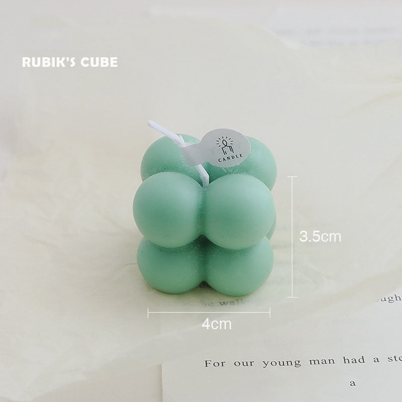 Creative Ball Cube Scented Candles Soy Wax White Geometric Aromatherapy Candles Home Minimalist Nordic Home Decoration