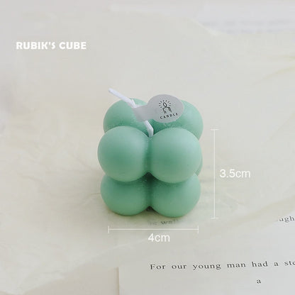 Creative Ball Cube Scented Candles Soy Wax White Geometric Aromatherapy Candles Home Minimalist Nordic Home Decoration