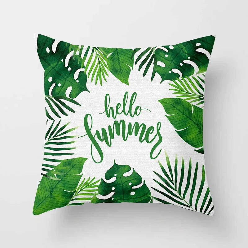 Tropical Leaf Cactus Monstera Cushion Cover: Vibrant, Nature-Inspired Decorative Pillowcase for a Relaxing Atmosphere