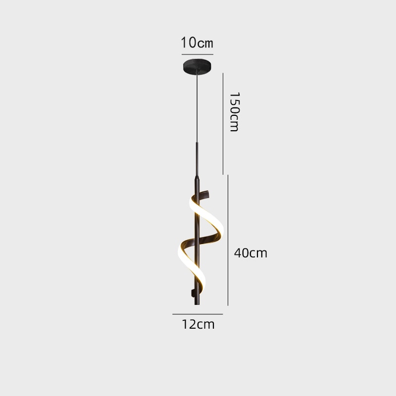 Graceful Curve Lustre LED Pendant Light Elegant Styling Hanging Lighting Fixtures For Living Room Dining Room Modern Interior Lighting