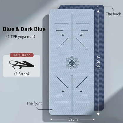 Non-Slip Fitness Exercise Yoga Mat: Eco-Friendly, Durable, and Portable Mat for All Your Workout Needs