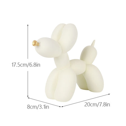 Balloon Dog Sculpture Figurines for Modern Apartment Interior Design Resin Doggy Ornament For Coffee Table Desktop Decoration