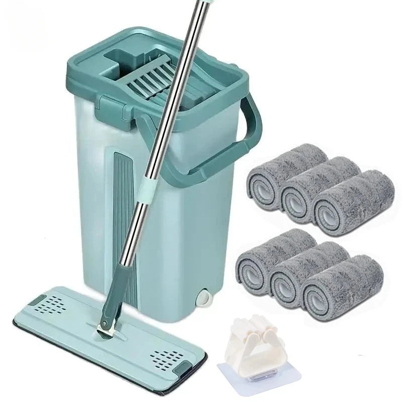 Innovative Flat Squeeze Mop with Bucket: Effortless Cleaning Made Simple