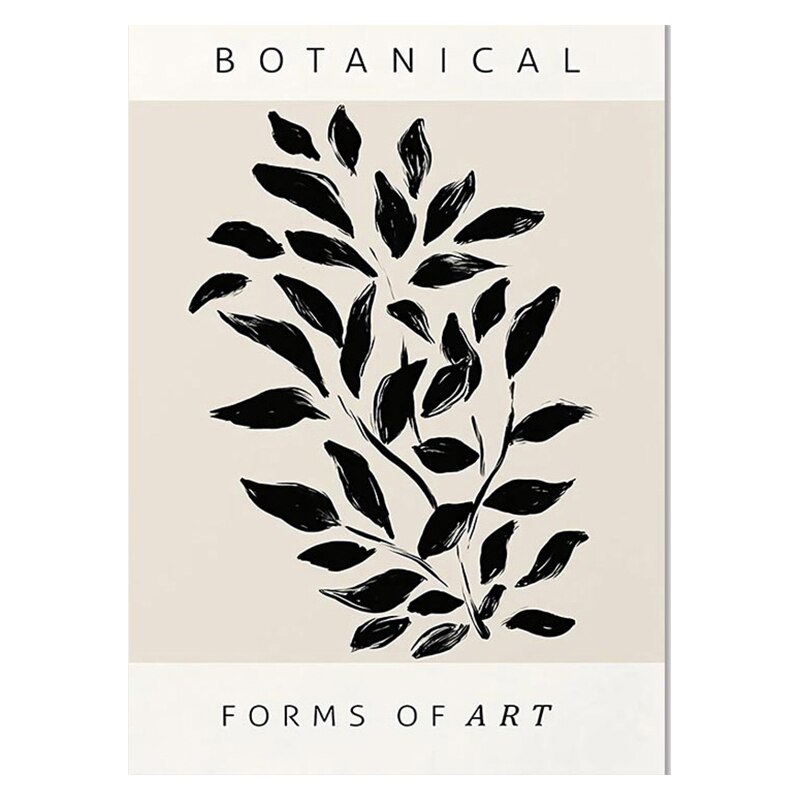 Modern Minimalist Black Beige White Wall Art Fine Art Canvas Prints Abstract Pictures For Living Room Dining Room Bedroom Wall Decor