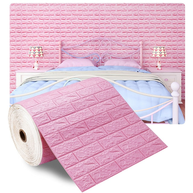 3D Brick Wallpaper Self-Adhesive Wall Covering Brick Wall Style Wall Decor Removable 3M Peel & Stick Wall Paper Rolls For Living Room Home Office Decor