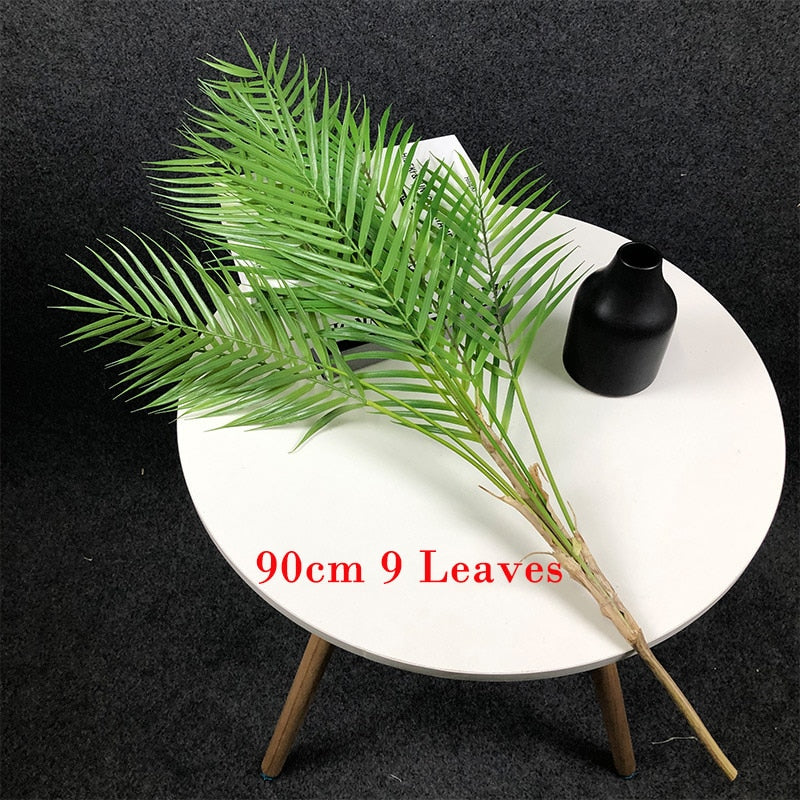 Large Artificial Palm Tree Tropical Plants Plastic Fake Leaves Green Monstera For Home Garden Decor 125cm