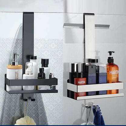 Movable Modular Bathroom Shelving Unit – Steel Shower Organizer No-Drilling Multi-Function Bathroom Storage Racking