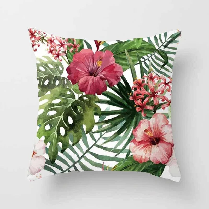 Tropical Leaf Cactus Monstera Cushion Cover: Vibrant, Nature-Inspired Decorative Pillowcase for a Relaxing Atmosphere