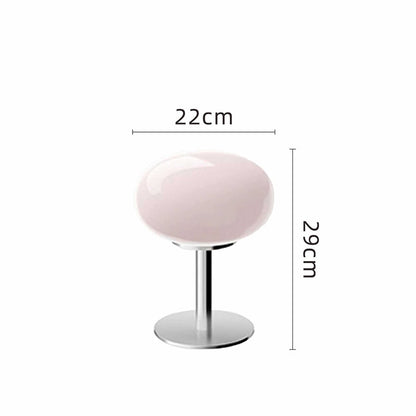 Italian Glass & Chrome LED Table Lamp - Stained Glass Shade Bedside Lamp Desk Lamp in 8 Color Options