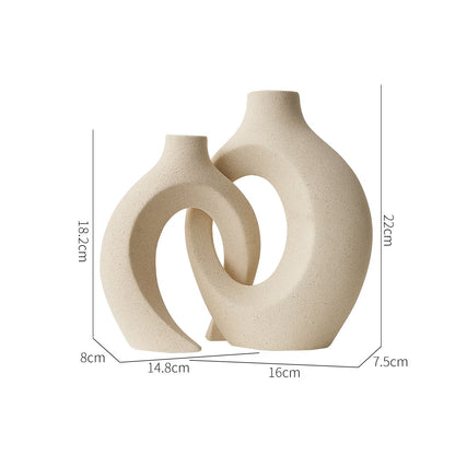 Modern Sculptured Nordic Vase For Living Room Table Coffee Table Mantelpiece Shelf  Ornament Accessories For Creative Stylish Home Decor