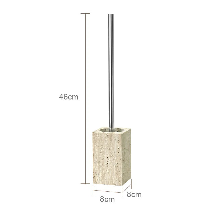 Solid Travertine Marble Bathroom Accessories – Natural Beige Stone Soap Dispenser, Tissue Box, Toilet Brush Holder, Soap Dish, Reed Diffuser & Vanity Tray