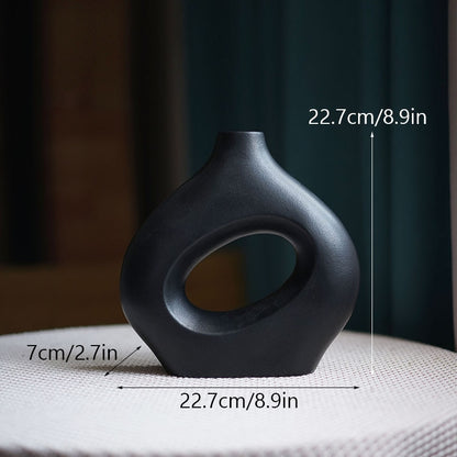 Nordic Ceramic Vase Minimalist Contemporary Scandinavian Design Table Top Home Decoration Accessories