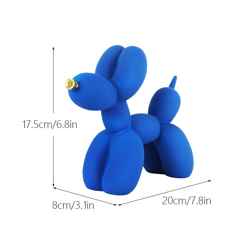 Balloon Dog Sculpture Figurines for Modern Apartment Interior Design Resin Doggy Ornament For Coffee Table Desktop Decoration