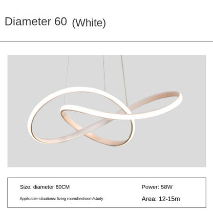 Infinity Loop Contemporary LED Chandelier Light Fitting For Dining Room Living Room New Trends In Modern Living Interior Lighting