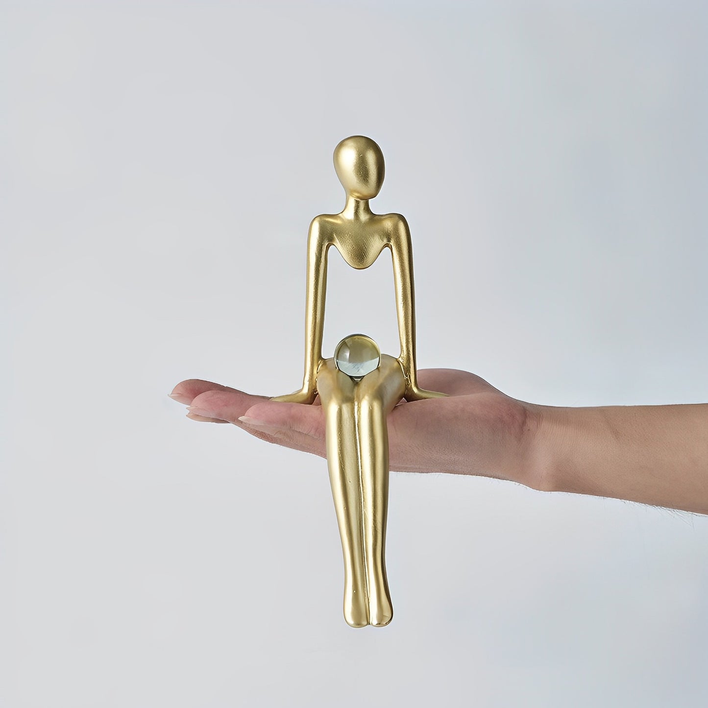 Nordic Philosophers Decorative Ornamental Golden Figurines For Coffee Table Book Shelf Mantelpiece Fashionable Home Decor Accessories