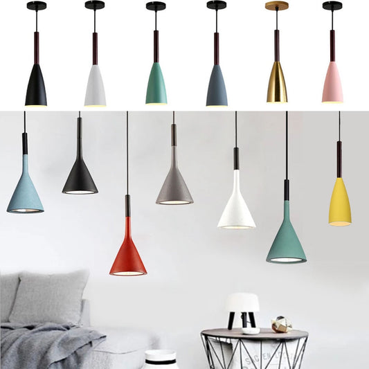 Modern Stylish Nordic LED Pendant Lamps Colorful Light Fixtures For Kitchen Island Table Worktop Lighting For Living Room Dining Room Table