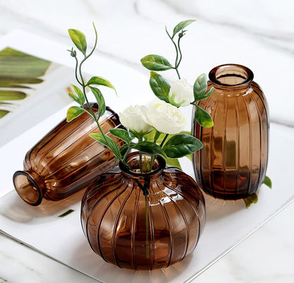 Mini Hydroponics Simple Stained Glass Vase For Simple Flowers or Aromatherapy - A Modern Stylish and Elegant Home Decor Piece