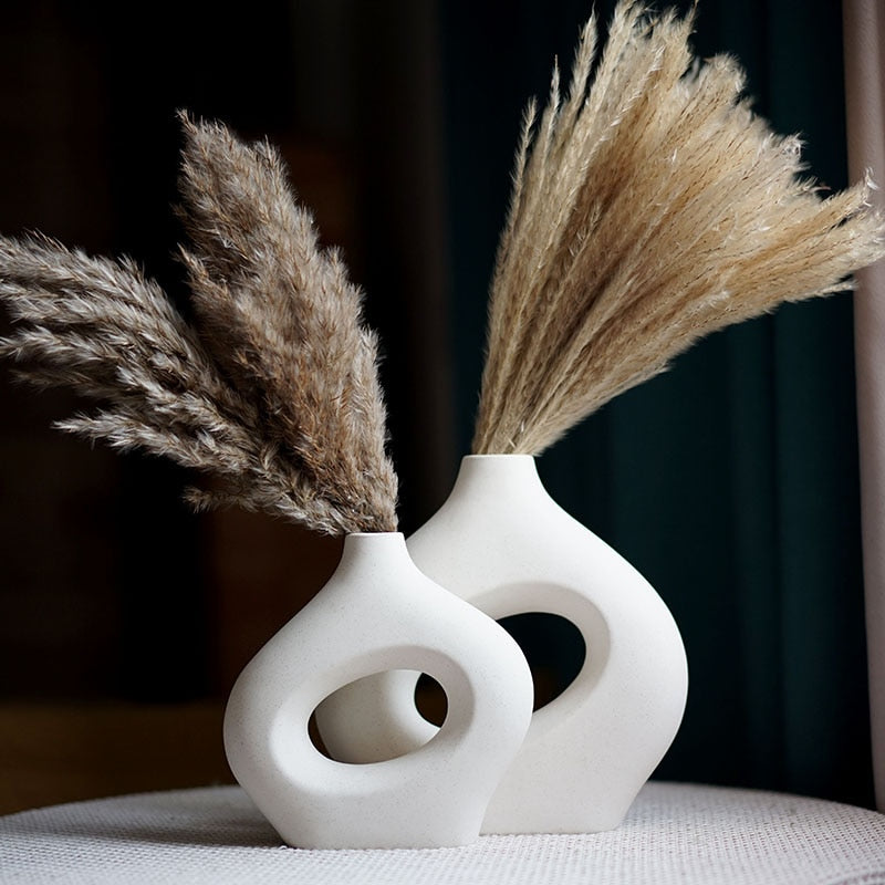 Nordic Ceramic Vase Minimalist Contemporary Scandinavian Design Table Top Home Decoration Accessories