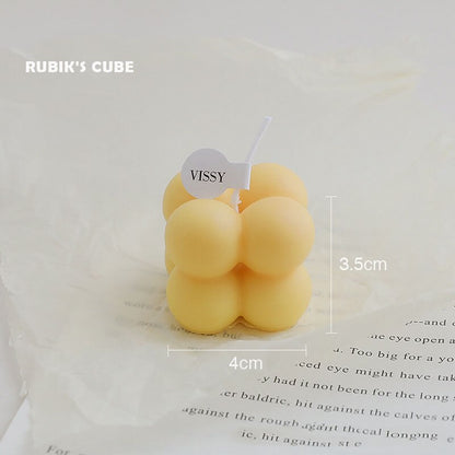 Creative Ball Cube Scented Candles Soy Wax White Geometric Aromatherapy Candles Home Minimalist Nordic Home Decoration
