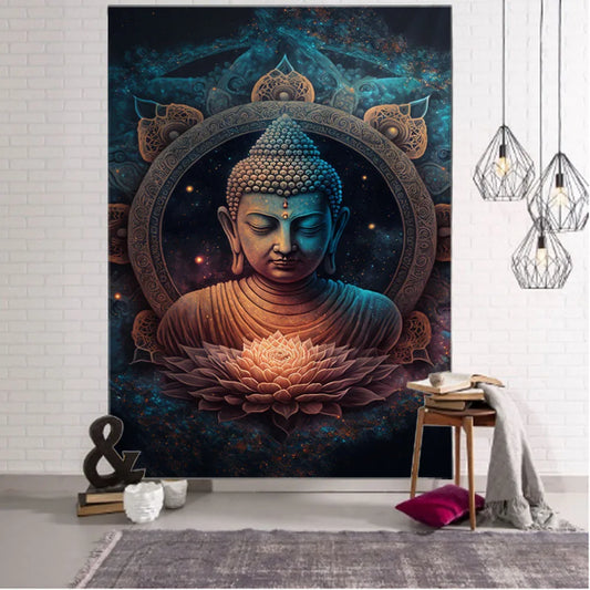 Bohemian Buddha Wall Tapestries High Quality Large Format Hanging Tapestry For Living Room Bedroom Creative Artistic Home Art Decor