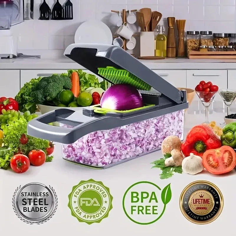 14/16 in 1 Multifunctional Vegetable Chopper: Your Ultimate Kitchen Companion