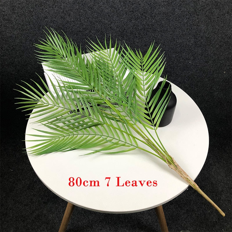 Large Artificial Palm Tree Tropical Plants Plastic Fake Leaves Green Monstera For Home Garden Decor 125cm