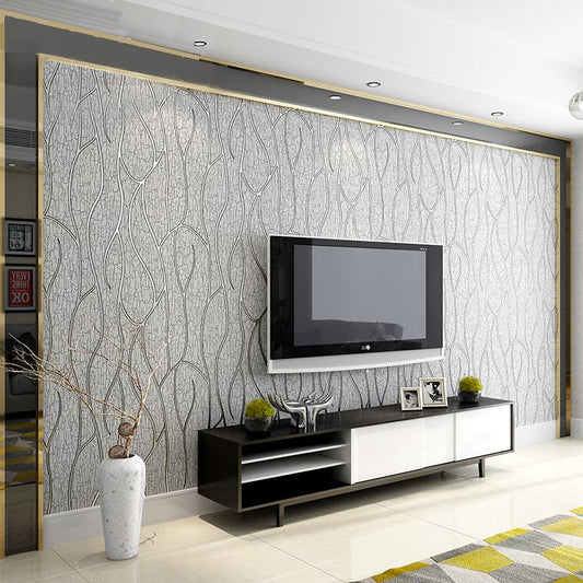 Modern Geometric 3D Wall Covering Non Woven Textured Wallpaper For TV Background Living Room Bedroom Home Interior Styling